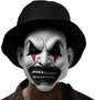 The Jester Smiling Evil Clown mask Halloween Scary Mask, Latex Creepy Half Face Elastic Band Realistic Horror Demon - PuriLite