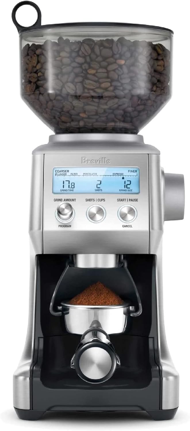 Breville BCG820BSS Smart Grinder Pro Coffee Bean Grinder, Brushed Stainless Steel - PuriLite