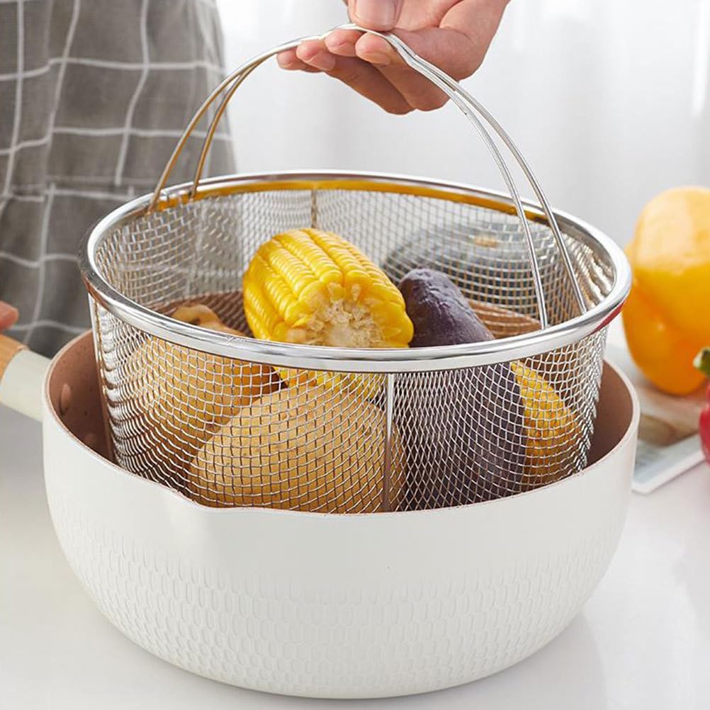 Purilite Select Stainless Steel Deep Fryer & Steamer Basket - PuriLite