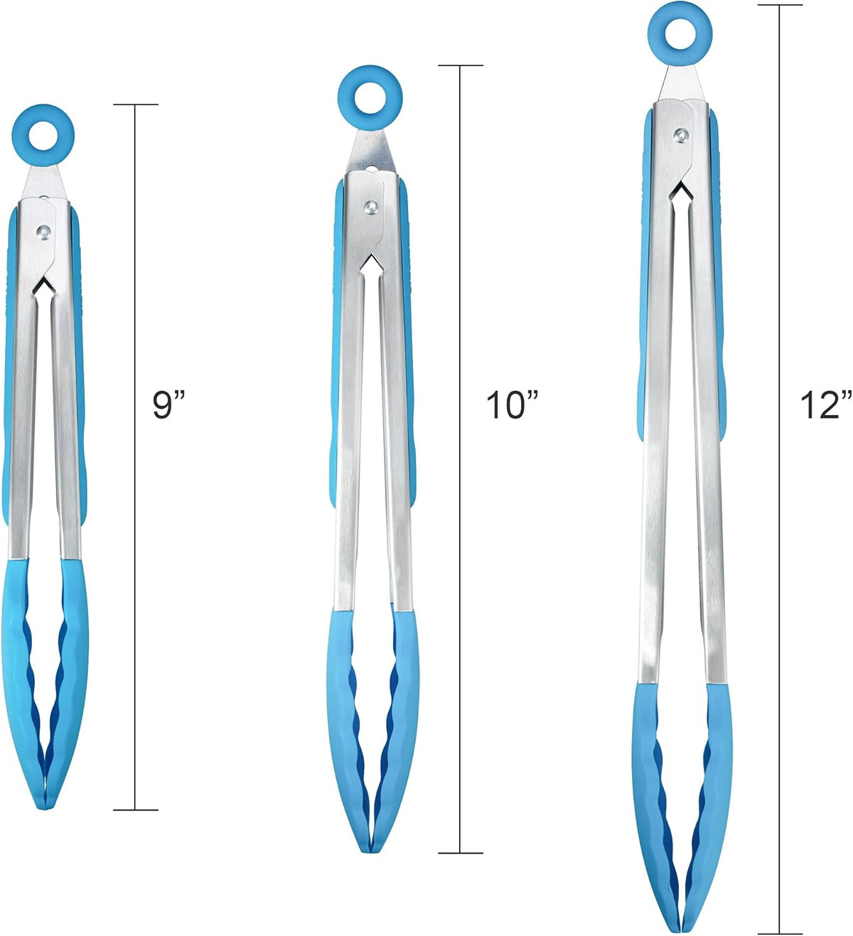 Purilite Select Silicone &amp; Stainless Steel Kitchen Tongs - PuriLite