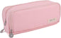 Big Capacity Pencil Case, OLIYuMi 3 Compartment Pencil Pouch Pencil Bag Storage Box Stationery Organizer Makeup Bag with Zipper Closure for Student Office College Boys and Girls (Pink) - PuriLite