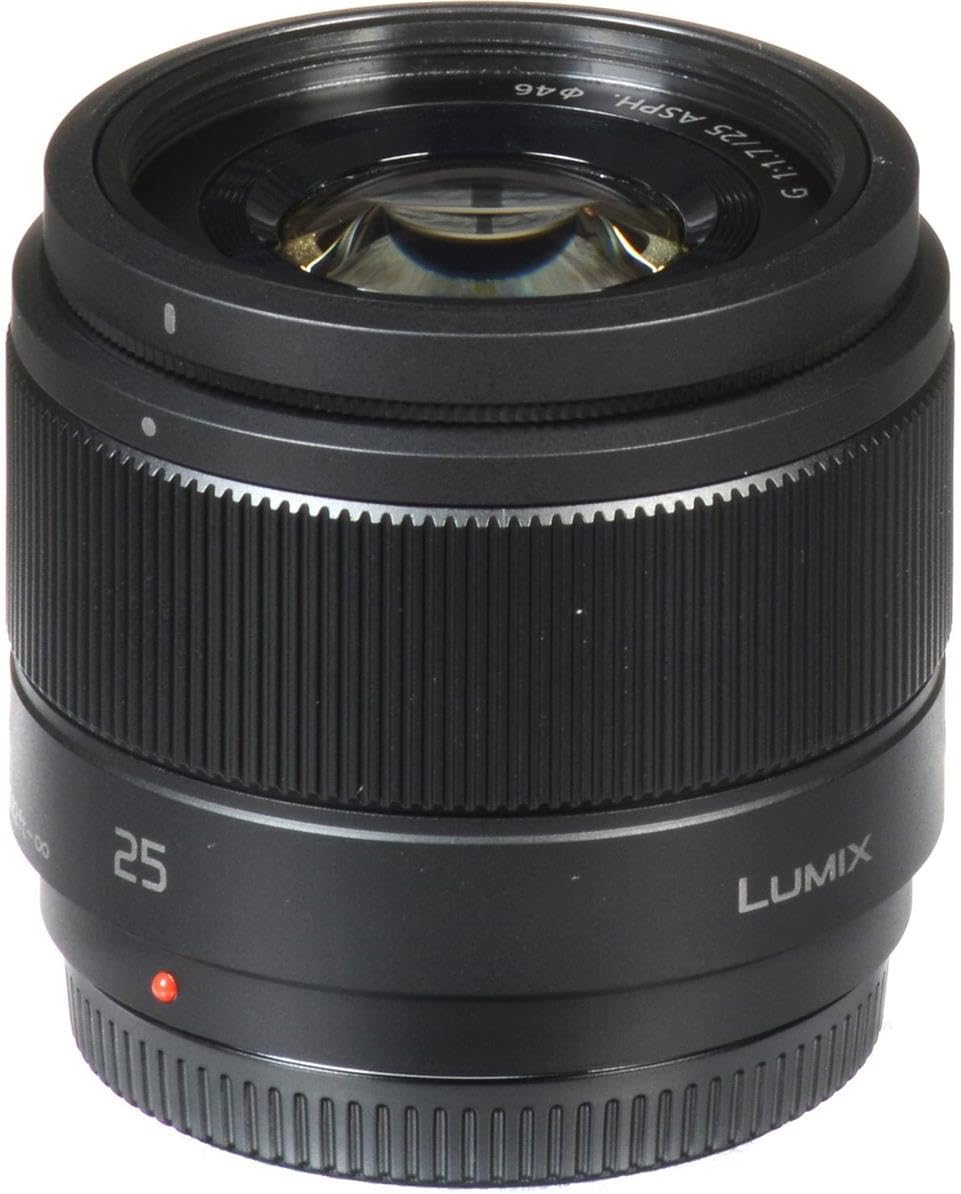 Panasonic HH025 LUMIX G Lens, 25mm, F1.7 ASPH, Mirrorless Micro Four Thirds, Black - PuriLite