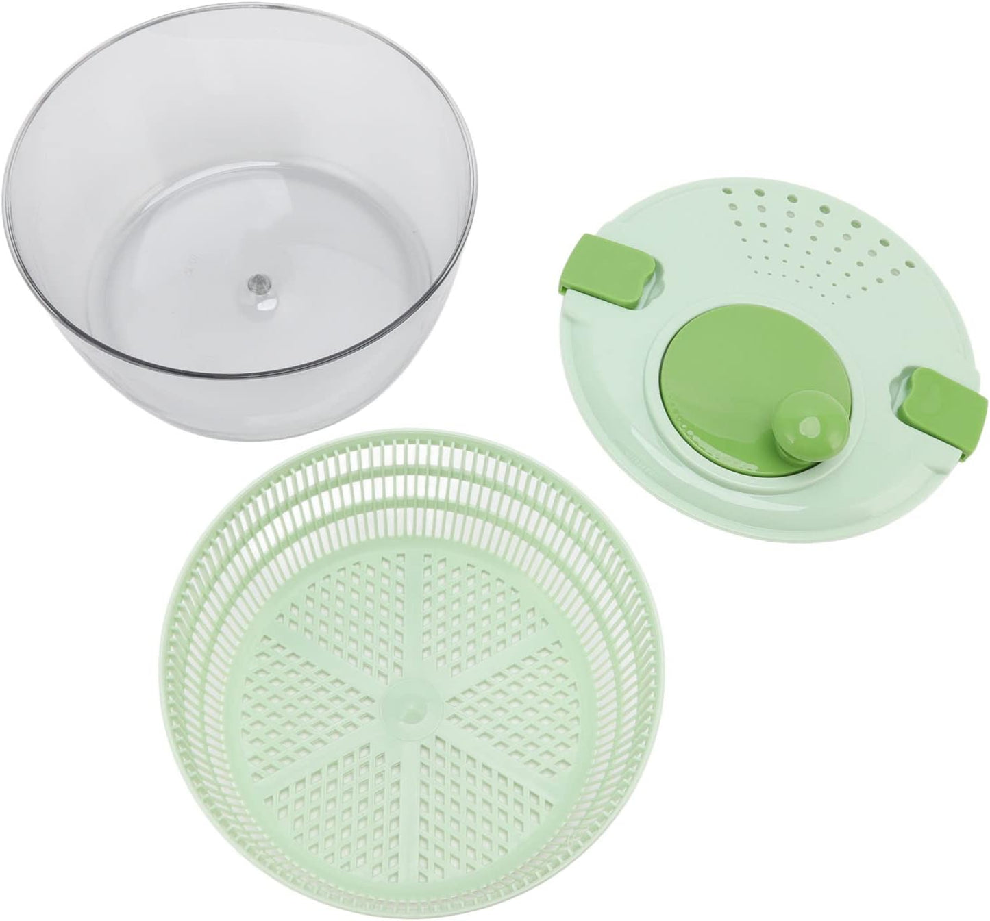 QANYEGN 4L Vegetable Dryer, Leuce er and Dryer, Fruit Washer, Salad Spinner with Drain, Bowl, and Colander - PuriLite