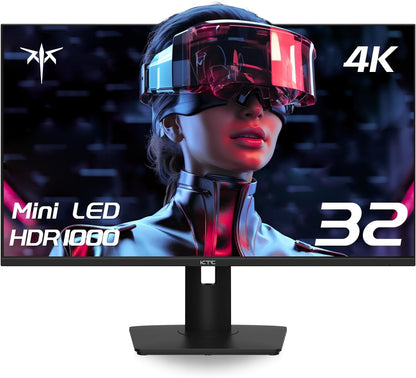 KTC 32 Inch 2K Computer Monitor, IPS 1440p Monitor with Ultra-Thin Bezels, HDR10, Freesync/G-sync, HDMI/DP Ports, Tilt Adjustable, Eyecare, Ideal for Business, Office, and Casual Gaming - PuriLite