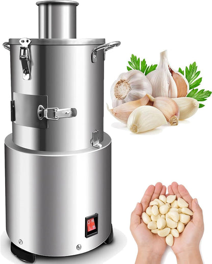 Electric Garlic Peeler Machine, 200W Stainless Steel Commercial 30kg/H 200W commercial whole garlic peeling machine. Features electric separator design for restaurants and homes.