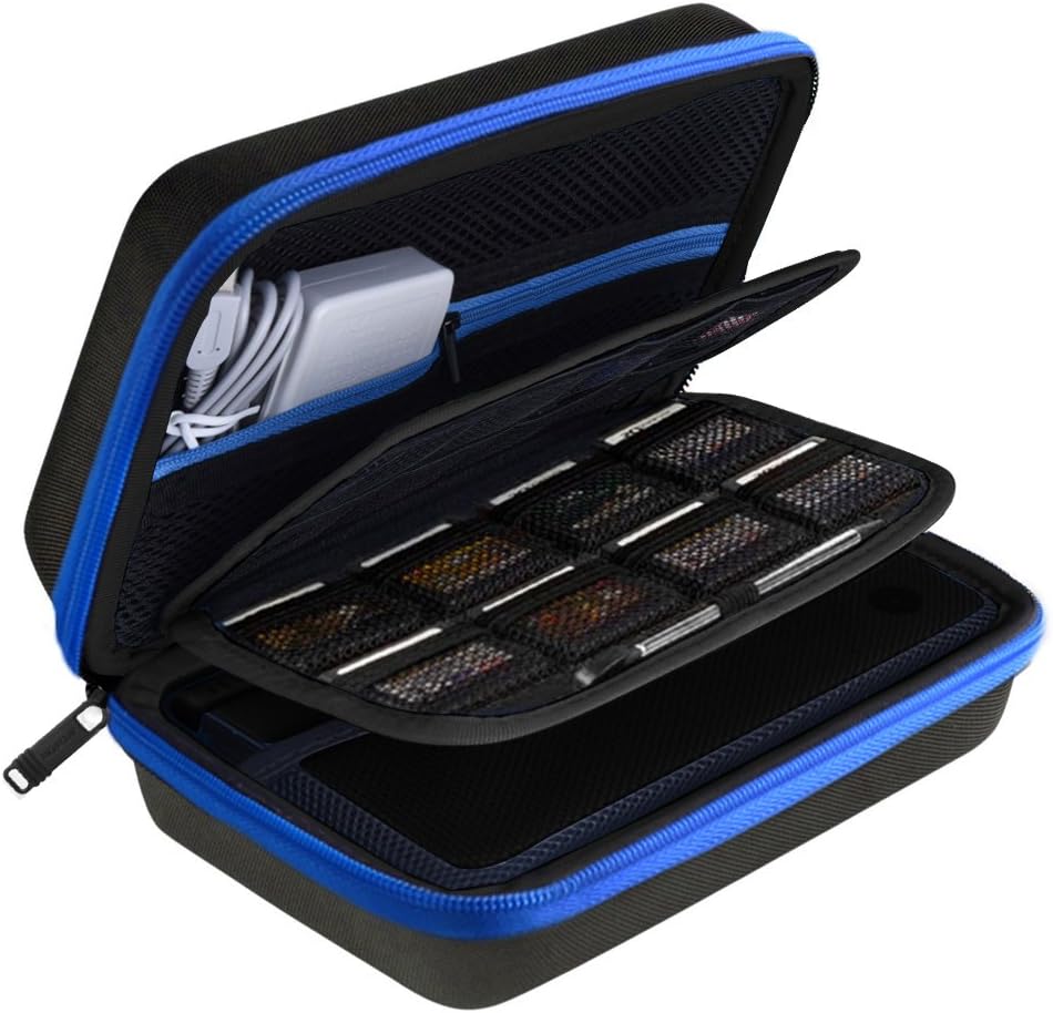 AUSTOR Carrying Case for New 3DS XL, Black and Blue - PuriLite