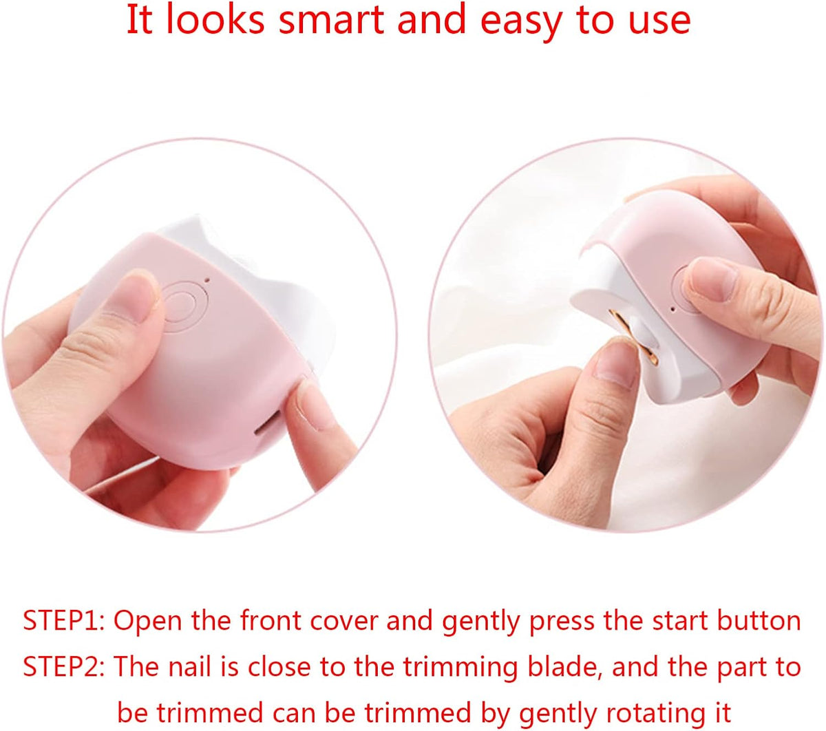 Electric Toenail & Fingernail For Thick Nail Trimmer Grinder Nail Toenail Effortless Baby Nail Trimmer Electric Heads - PuriLite