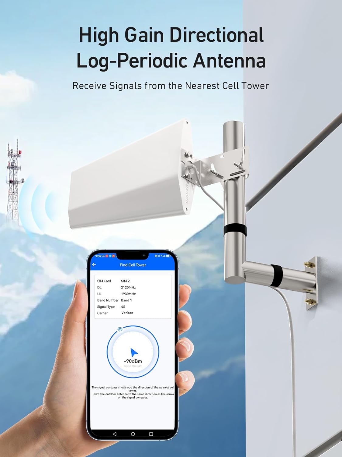 ANNTLENT Cell Phone Signal Booster for House 3G 4G LTE 5G Compatible with All Carriers on Band 25/2/66/4/7/5/12/17, Cell Booster with Omni Antenna and LCD Display, APP Adjust | ISED Approved - PuriLite