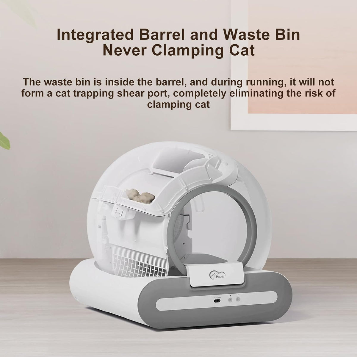 DOEL Self Cleaning Cat Litter Box, 65L Automatic Cat Litter Box, Smart Litter Box Machine with APP Control, Electric Self Scooping Litter Box - PuriLite