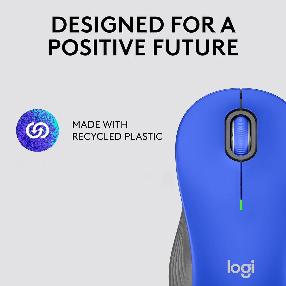 Logitech Signature M650 L Full Size Wireless Mouse - For Large Sized Hands, 2-Year Battery, Silent Clicks, Customizable Side Buttons, Bluetooth, for PC/Mac/Multi-Device/Chromebook - Black - PuriLite