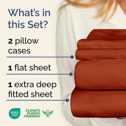 Extra Deep Queen Sheet Set - 6 Piece Breathable & Cooling Sheets - Hotel Luxury Bed Sheets Set - Easy & Secure Fit - Soft, Wrinkle Free & Comfy Sheets Set - White Sheet Set w/Extra Deep Pockets - PuriLite