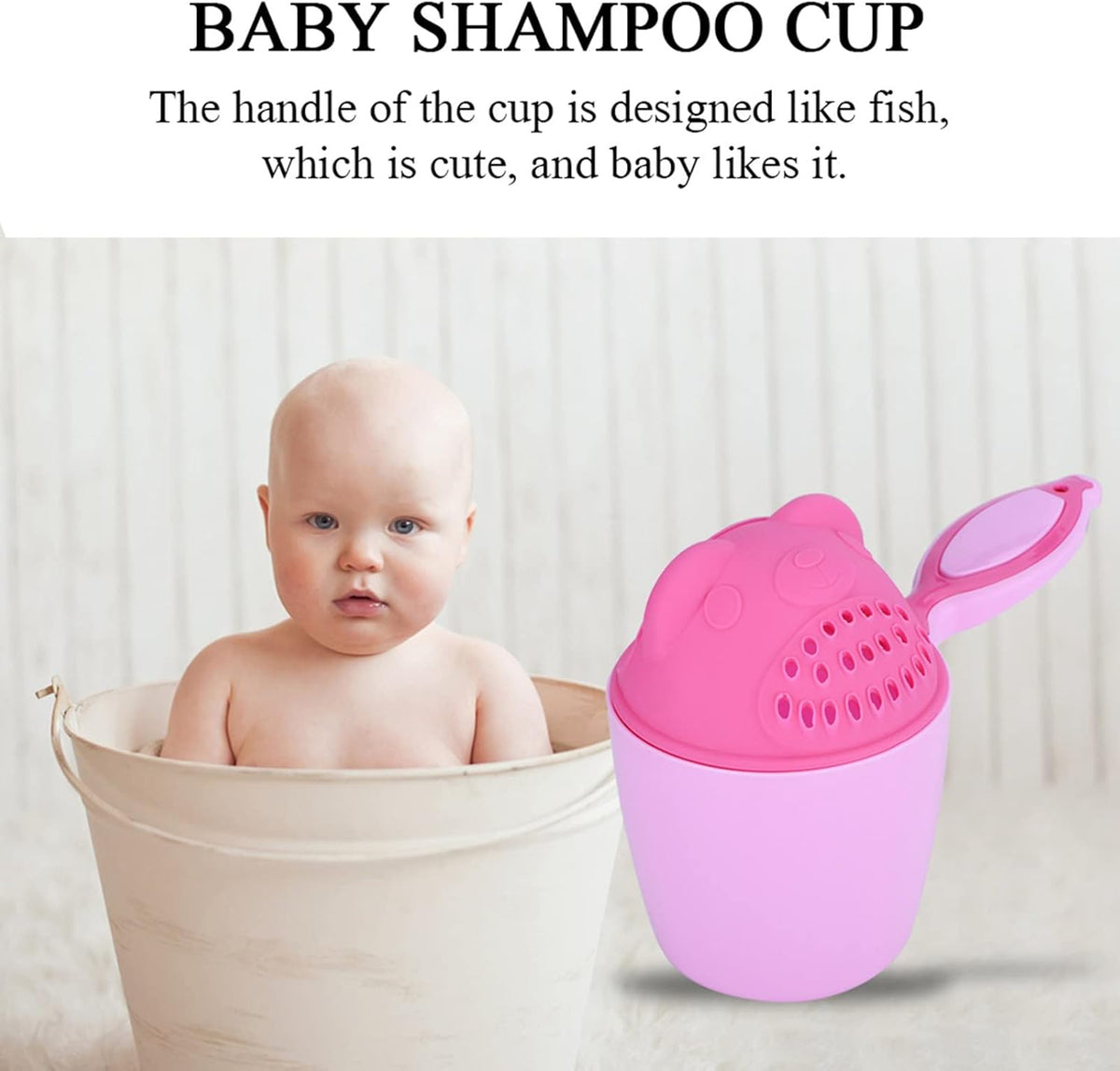 Baby Bath Rinse Cup, Detachable Baby Shampoo Rinser Kid Wash Hair Bathing Flusher for Baby Tub(Green) - PuriLite