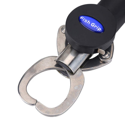 Fishing Gripper Fish Lip Grip Fish Grabber Fish Holder with 1M Tape Measure 15KG Weighting Scale Fishing Tackle Tool with Weight Scale - PuriLite
