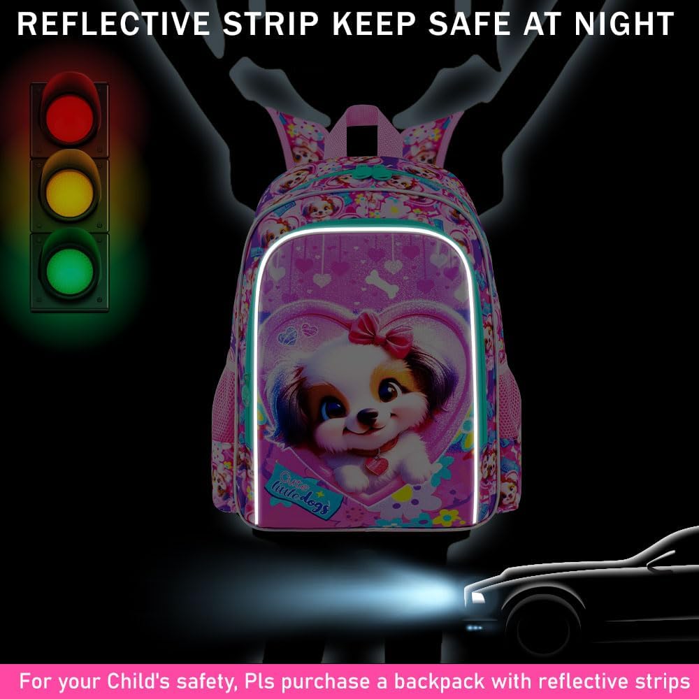 3pcs Backpack for Boys and Girls, 16” Kids Kindergarten Bookbag with Lunch Box, Cute Elementary Backpacks for Boy Girl - PuriLite