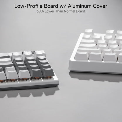 Redragon K655 75% RGB Wired Mechanical Gaming Keyboard, 78 Keys Hot-Swap Mechanical Keyboard w/Aluminum Cover Board, Upgraded Socket and Onboard Macro/Media Keys, Quiet Linear Red Switch - PuriLite