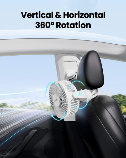 Gaiatop Mini Portable Pram Fan, Rechargeable Small Clip on Fan for Stroller, Detachable 3 Speed 360 Degree Rotate Flexible Tripod Handheld Desk Cooling Car Seat Crib Treadmill Travel Black - PuriLite