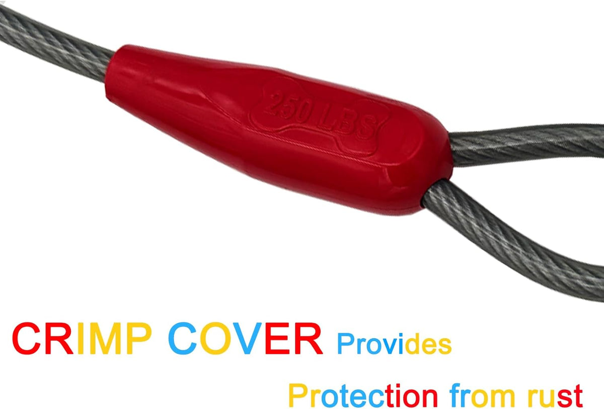 Petest 25ft Reflective Tie-Out Cable for Small Dogs Up to 35 Pounds - PuriLite