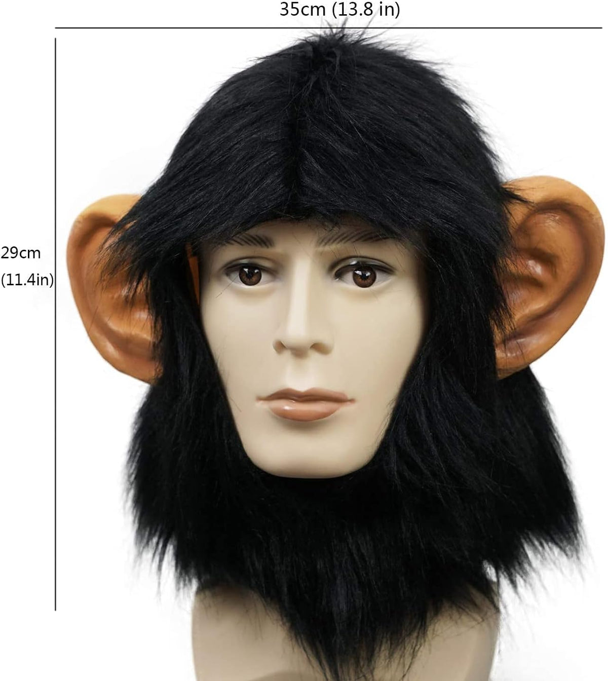 CreepyParty Half Face Monkey Fance Dressing Up Animal Head mask Anime Costume - PuriLite