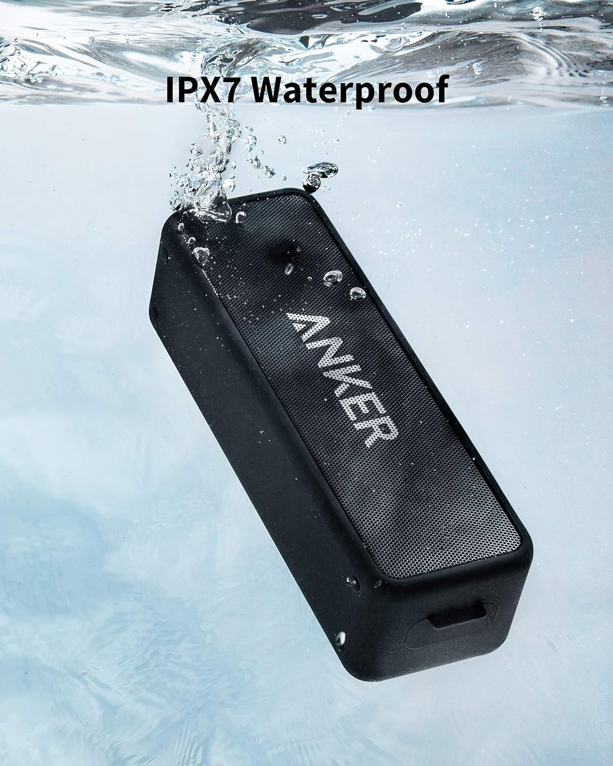 Anker Soundcore 2 Portable Bluetooth Speaker with 12W Stereo Sound, Bluetooth 5, Bassup, IPX7 Waterproof, 24-Hour Playtime, Wireless Stereo Pairing, Speaker for Home, Outdoors, Travel - PuriLite