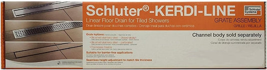 Schluter Systems Kerdi-Line 29/32" Frame, 23-5/8" Pure Grate Assembly (KL1IFG23EB60) - PuriLite