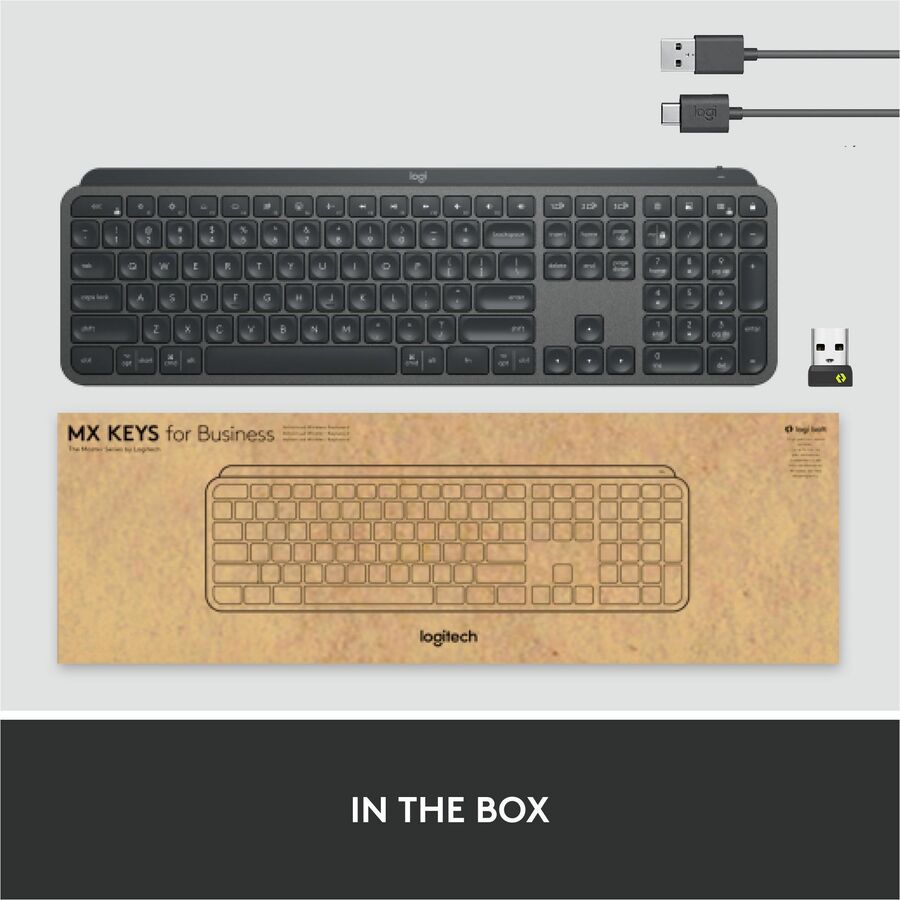 Logitech MX Keys for Business (Graphite) - Brown Box - PuriLite