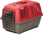 MidWest Homes for Pets Pet Carrier: Hard-Sided Dog Carrier, Cat Carrier, Small Animal Carrier in Red| Inside Dims 17.91L x 11.5W x 12H & Suitable for Tiny Dog Breeds - PuriLite