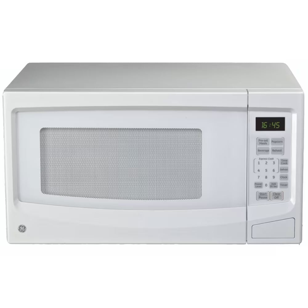 GE 1.1 cu. ft. Countertop Microwave Oven in White - PuriLite