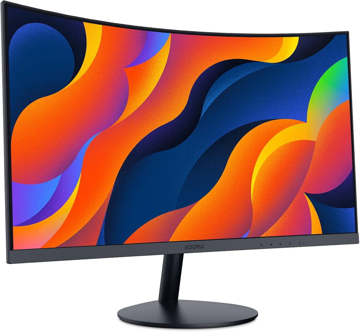 KOORUI 24-Inch Curved Computer Monitor- Full HD 1080P 60Hz Gaming Monitor 1800R LCD Monitor HDMI VGA, Tilt Adjustment, Eye Care, Black 24N5C - PuriLite