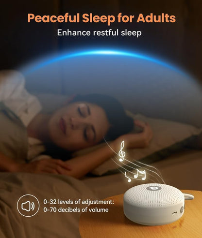 Dreamegg White Noise Machine - Portable Sound Machine for Baby Adult, Features Powerful Battery, 21 Soothing Sounds for Sleeping, Rechargeable Sleep Aid Sound Machine Baby for Home Travel Nursery Gift - PuriLite
