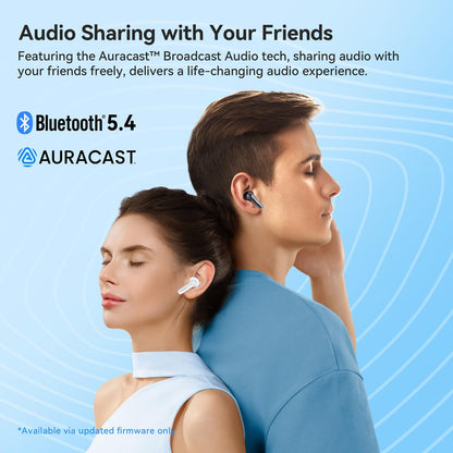 EarFun Air Pro 4 - Adaptive Hybrid ANC Wireless Earbuds, aptX™ Lossless, LDAC, 52H Playtime, Bluetooth 5.4 - PuriLite