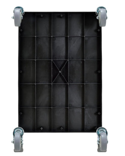 Global Industrial™ Utility Cart, 3 Shelves, 1 Drawer, 440 lb. Cap, 26"L x 17"W x 39"H, Black - PuriLite