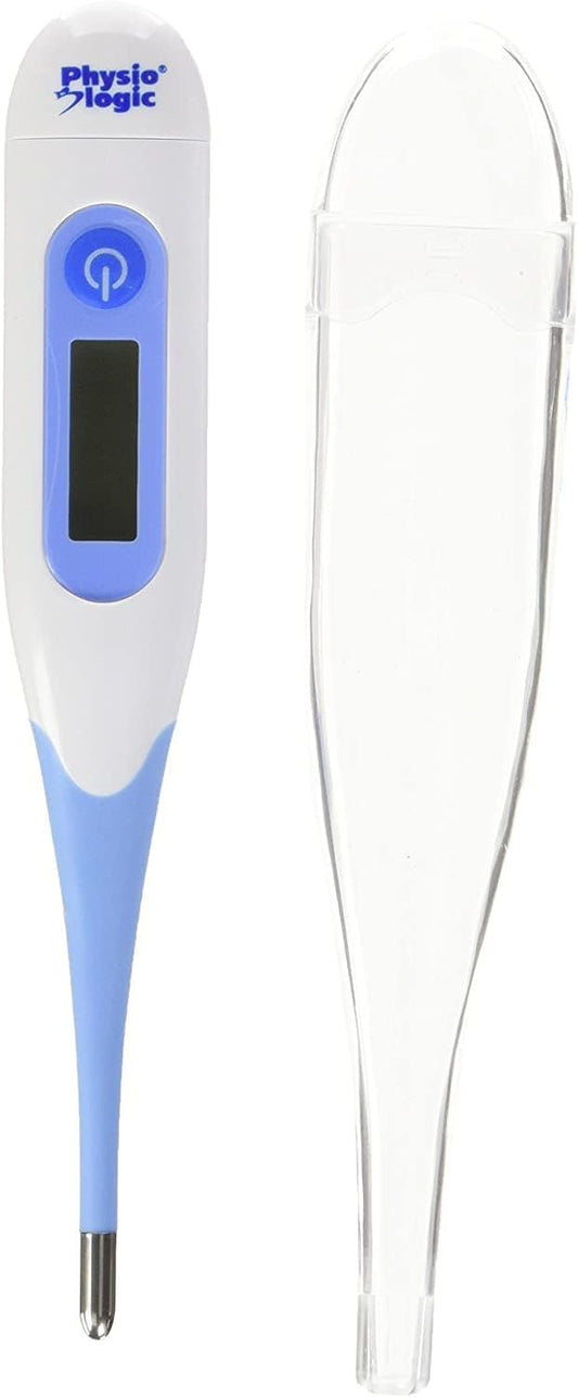 Physio Logic Digiflex 10 Digital Thermometer with Ten Second Results, Clinically Proven Accuracy in Less Than Ten Seconds, Fahrenheit or Celsius, Flexible Tip for Added Comfort and Safety - PuriLite
