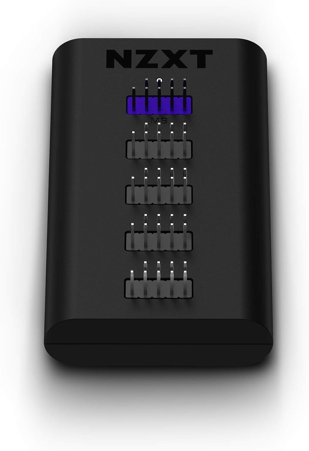 NZXT Internal USB Hub 3 - AC-IUSBH-M3-4 Internal USB 2.0 Ports - 3M Dual Lock Tapes - Magnetic Body - Plug and Play - PuriLite