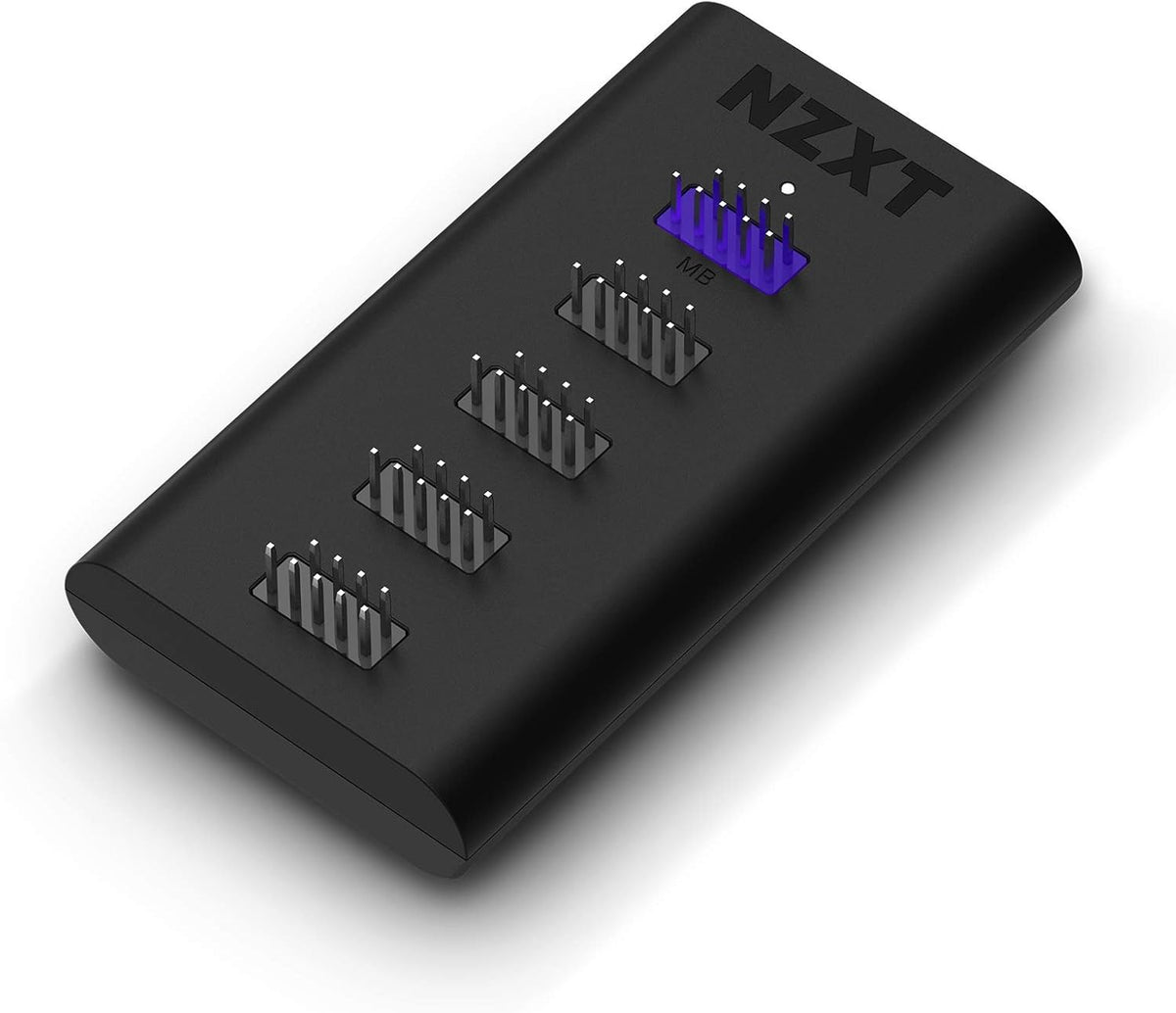 NZXT Internal USB Hub 3 - AC-IUSBH-M3-4 Internal USB 2.0 Ports - 3M Dual Lock Tapes - Magnetic Body - Plug and Play - PuriLite