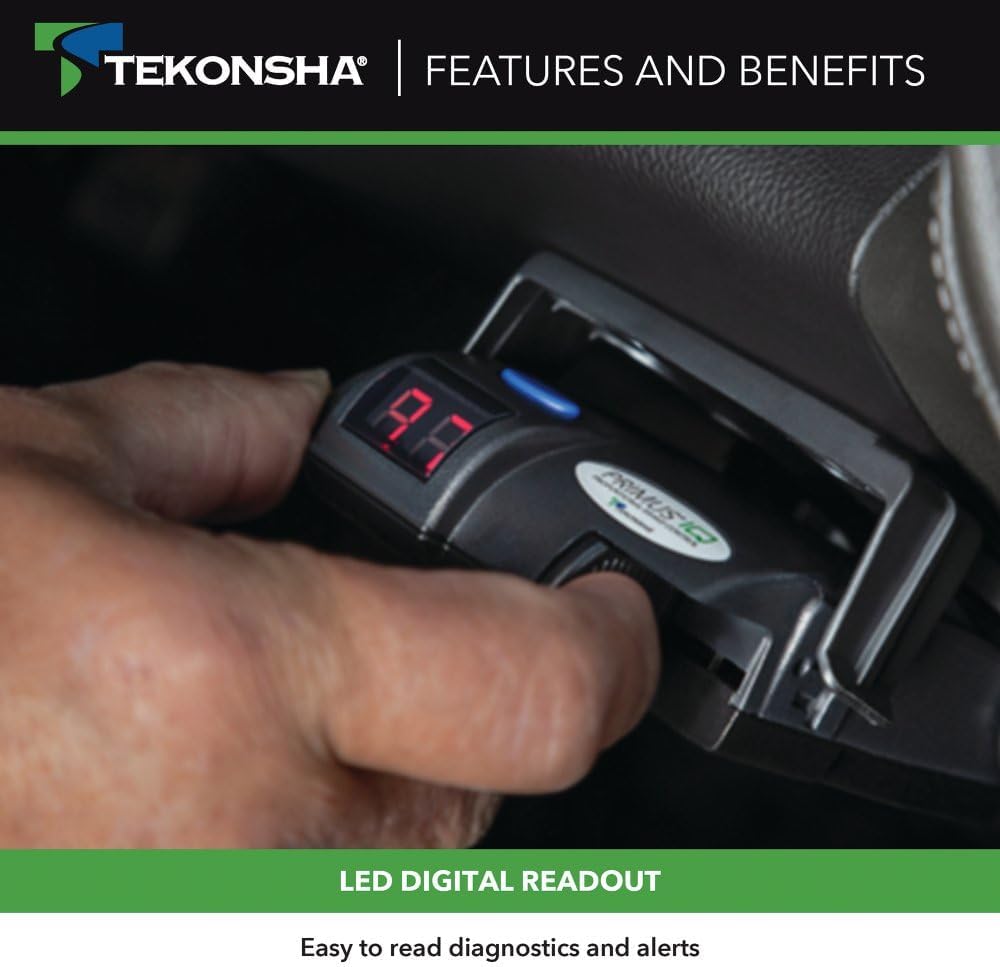 Tekonsha 90160 Primus IQ Electronic Brake Control, Grey - PuriLite