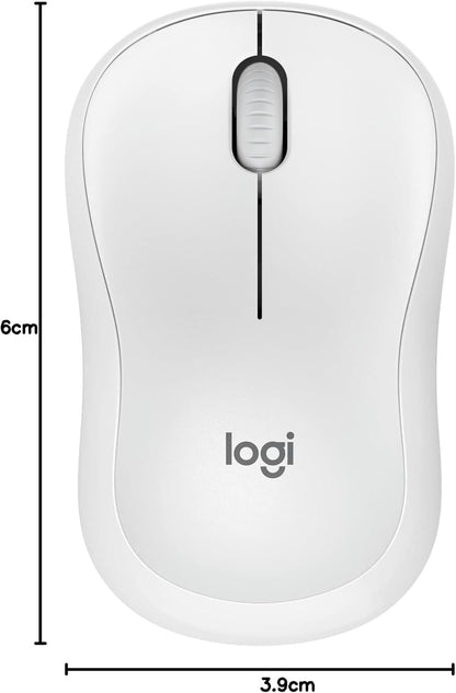 Logitech M240 Silent Bluetooth Mouse, Wireless, Compact, Portable, Smooth Tracking, 18-Month Battery, for Windows, macOS, ChromeOS, Compatible with PC, Mac, Laptop, Tablets - Off White - PuriLite