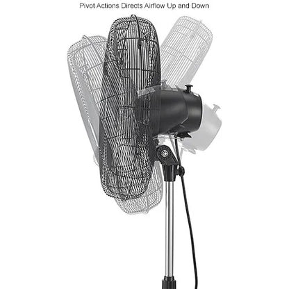 Global Industrial™ 18" Industrial Pedestal Oscillating Fan, 4,550 CFM, 1/6 HP - PuriLite