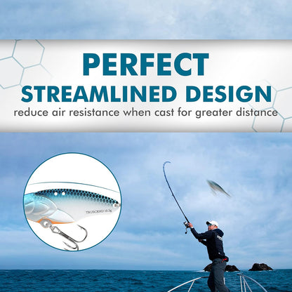 TRUSCEND Fishing Spinners with Unique Double Spoons, Nano-Plated Rooster Tail Fishing Lures with Copper Body & Blade, Great Action Blade Bait for Bass Trout Walleye, Freshwater Ice Fishing Jigs - PuriLite