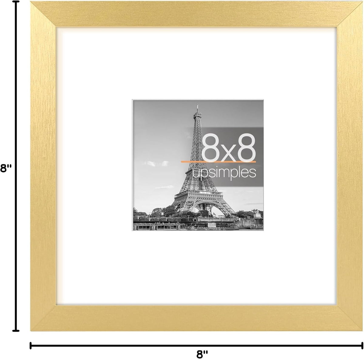 upsimples 11x14 Picture Frame, Display Pictures 8x10 with Mat or 11x14 Without Mat, Wall Hanging Photo Frames, Black - PuriLite