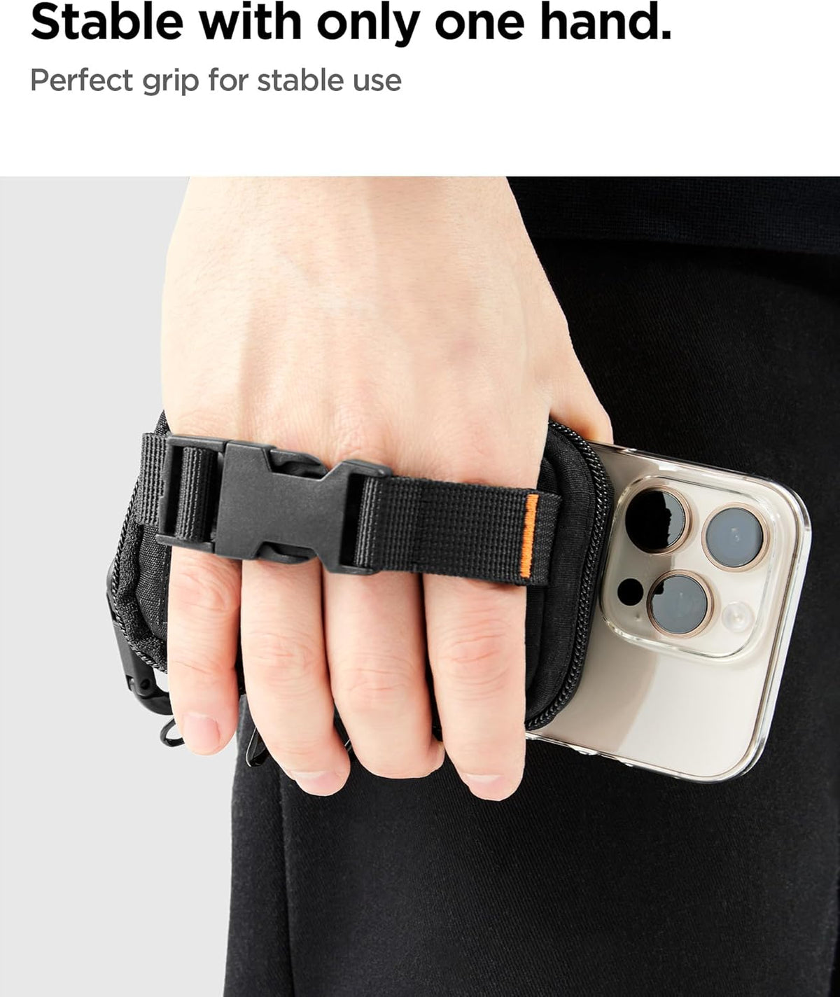Spigen Snap Zip (MagFit) Magnetic Pouch Organizer EDC Everyday Carry SSD Card Storage Holder Wallet Belt, Backpack Clip Designed for MagSafe Compatible with iPhone 16/15/14/13/12 Models - Black - PuriLite