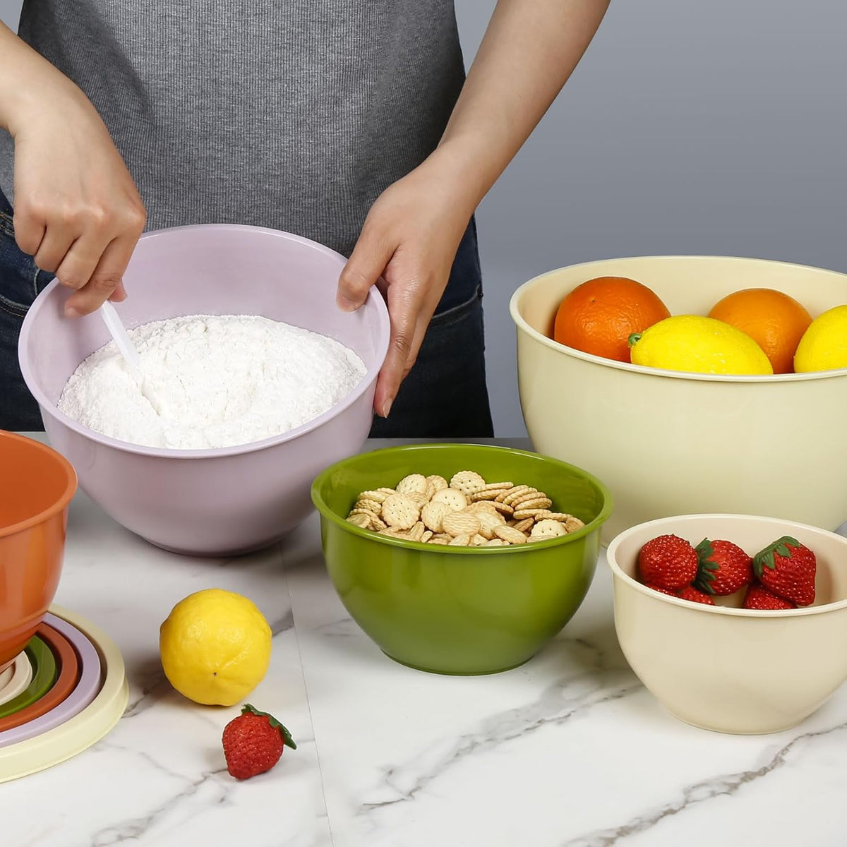 Purilite Select Plastic Mixing Bowl Set - PuriLite