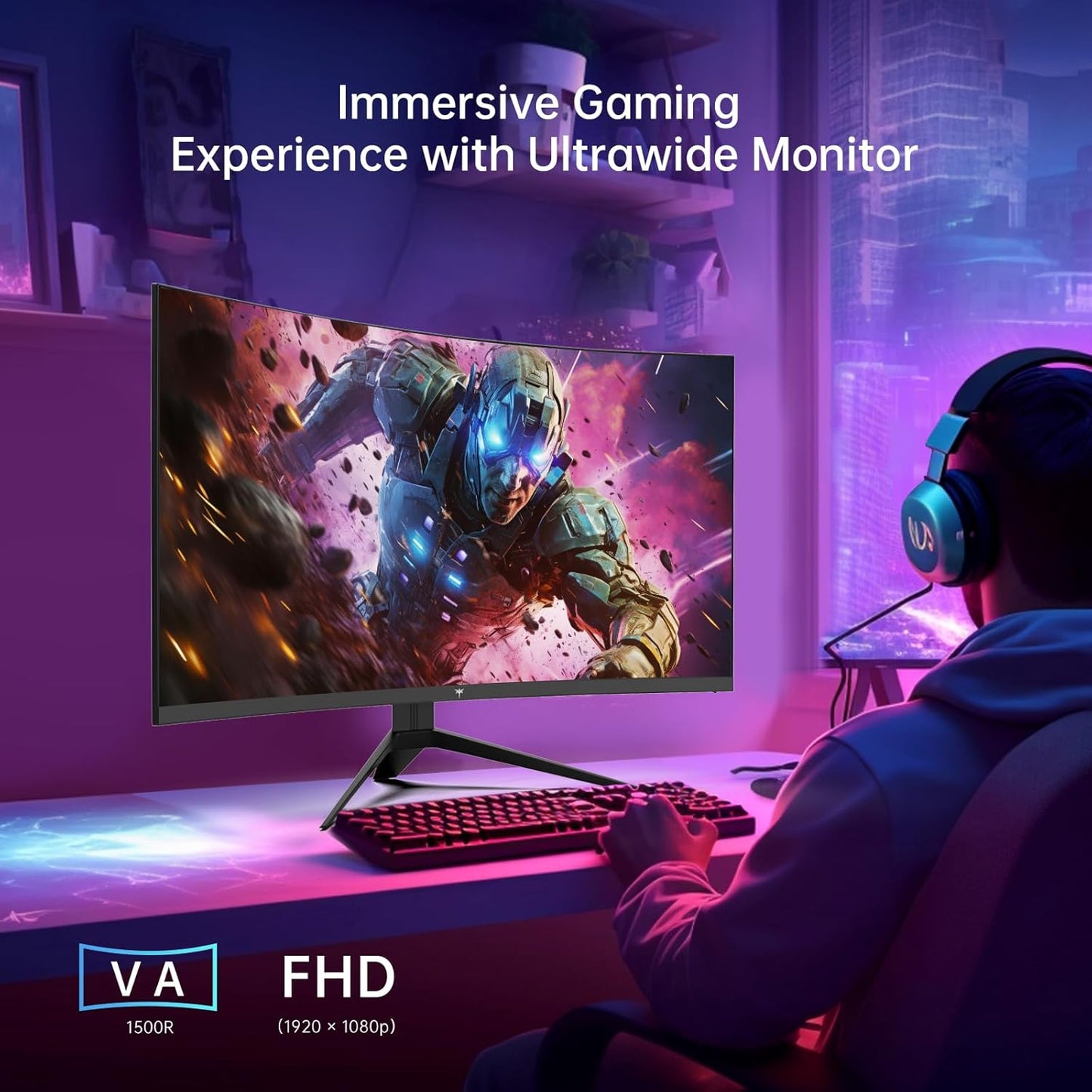 KTC 32 Inch 2K Computer Monitor, IPS 1440p Monitor with Ultra-Thin Bezels, HDR10, Freesync/G-sync, HDMI/DP Ports, Tilt Adjustable, Eyecare, Ideal for Business, Office, and Casual Gaming - PuriLite