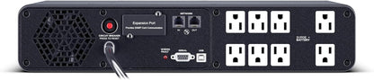 CyberPower CP1500PFCLCD PFC Sinewave UPS System, 1500VA/1000W, 12 Outlets, AVR, Mini Tower, Black - PuriLite