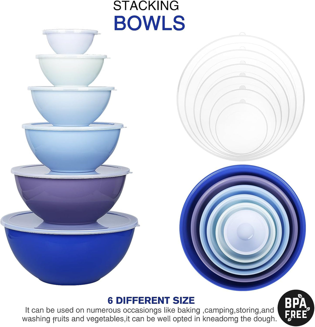 Purilite Select Plastic Mixing Bowl Set - PuriLite