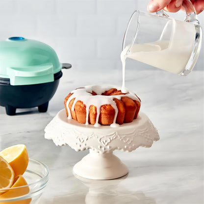 Mini Maker Waffle Maker 5“ Non-Stick Waffler Iron Stuffler Stuffed Wafflera Adjustable Browning Control, Heart, Azure - PuriLite