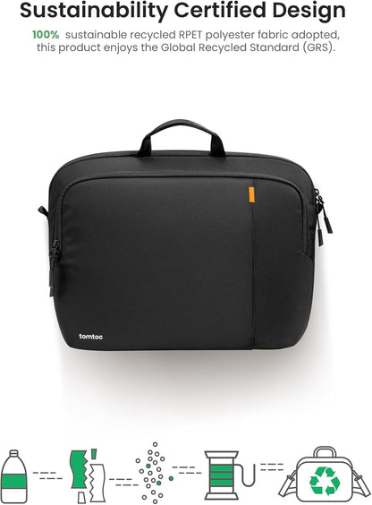 tomtoc 360 Protective Laptop Carrying Case for 16-inch MacBook Pro M4/M3/M2/M1 Pro/Max A3403 A3186 A2991 A2780, Water-resistant Laptop Shoulder Bag fits 15-inch MacBook Air M4 2025, M3/A3114, M2/A2941 - PuriLite