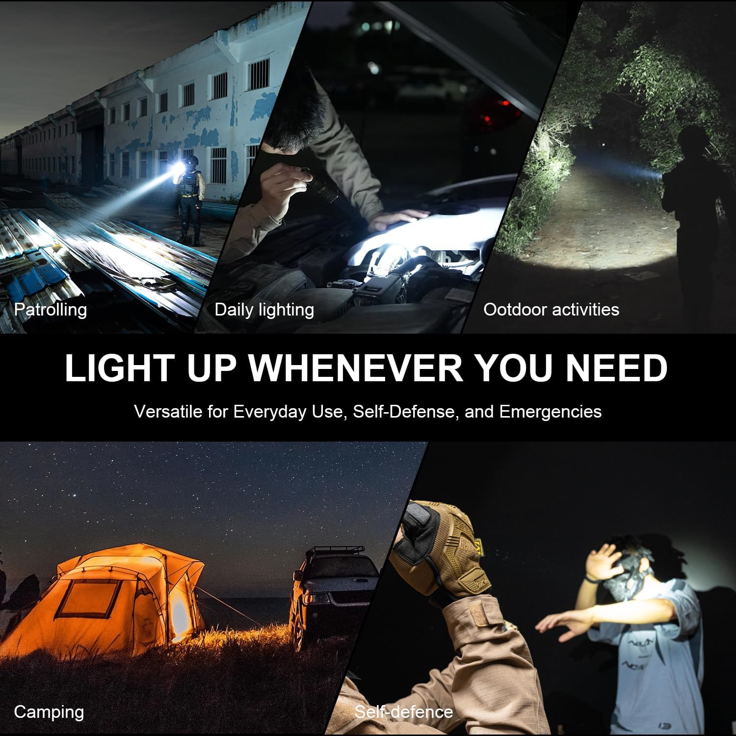 WUBEN T4 Flashlight Rechargeable, Mini Tactical Flashlight Military Grade 401M Long Throw, Small Flashlight with Tactical/Duty/Lock 3 Modes, EDC Flash Light for Police, Emergency and Daily Use - PuriLite