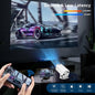 ONATISMAGIN Mini Projector - [180°Rotatable Stand], Portable Projector with Auto Keystone & Zoom, 1080P Support Projector, Outdoor Movie Projector for Phone/TV Stick/HDMI/PS5 - PuriLite