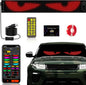 Devil's Eye:23.42"x4.72" Programmable ojos led para carro Windshield Display for Sedans, SUVs & Medium Trucks - USB-Powered LED Matrix Panel, Remote/App Control, Custom Car