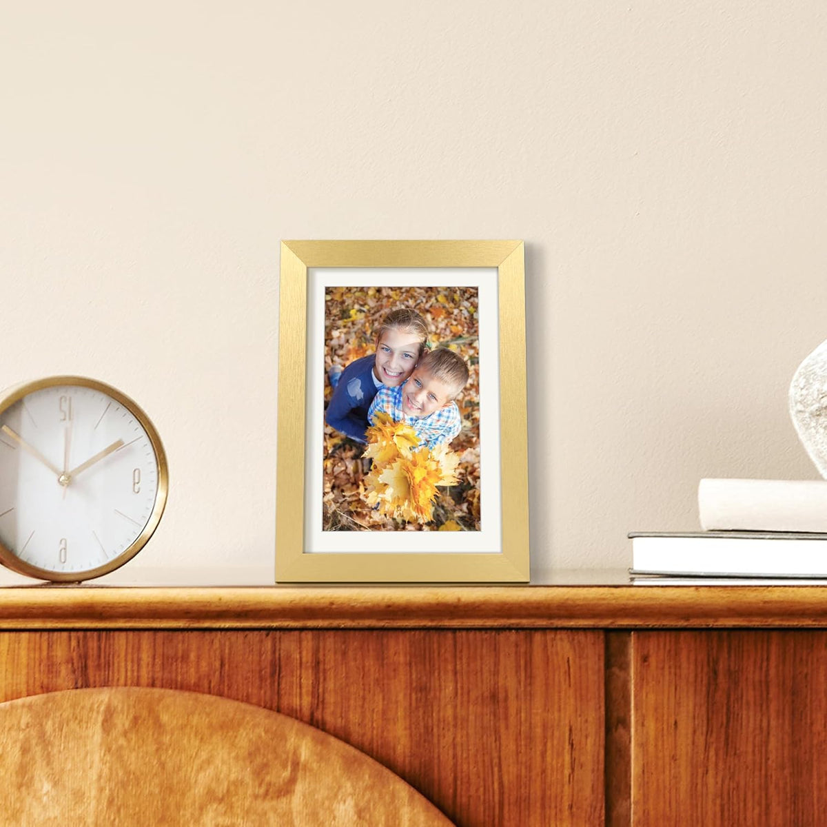 upsimples 11x14 Picture Frame, Display Pictures 8x10 with Mat or 11x14 Without Mat, Wall Hanging Photo Frames, Black - PuriLite